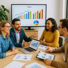 Team Collaboration in Sales Meeting